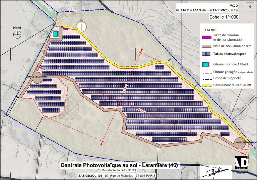 Parc photovoltaïque sur l&rsquo;ancienne décharge municipale de Laramière